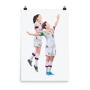Megan Rapinoe and Alex Morgan USA Women Soccer Poster