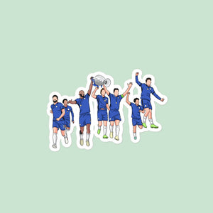 Chelsea champions league celebration Sticker