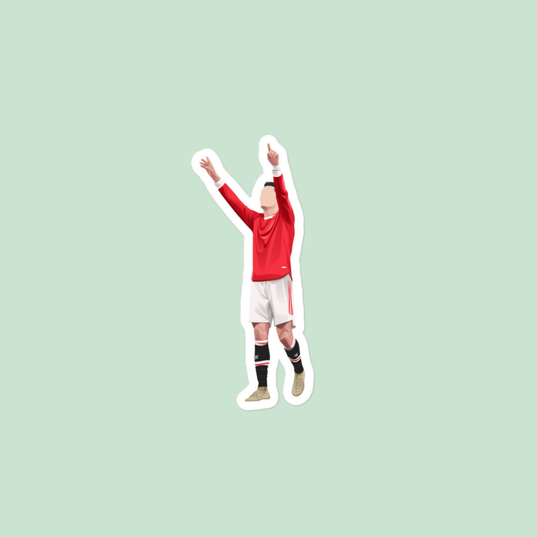 Cristiano Ronaldo Celebration Sticker Sticker for Sale by Football Tee