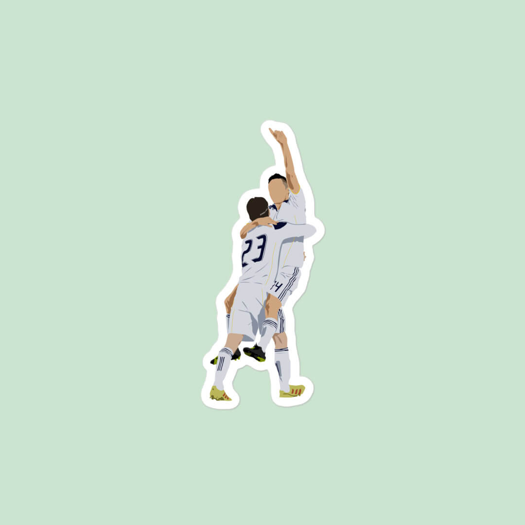 David Beckham and Roy Keane Sticker