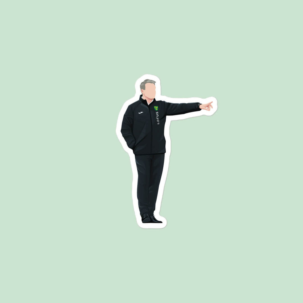 Dean Smith Norwich Sticker