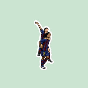 Messi and Ronaldinho Sticker