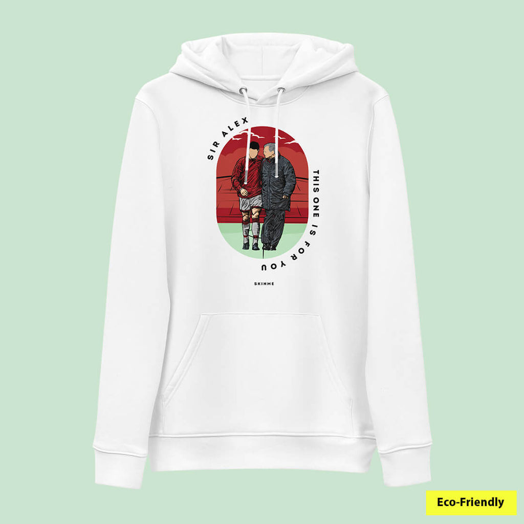 Cristiano Ronaldo Man Utd hoodie featuring Alex Ferguson - Eco Friendly