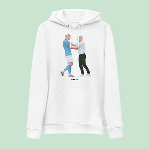 Erling Haaland and Pep Hoodie