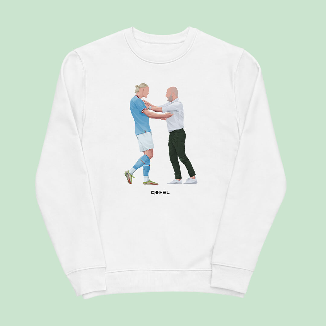 Erling Haaland and Pep Sweatshirt