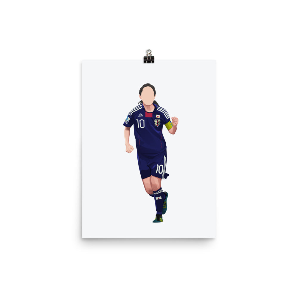 Homare Sawa Japan Women's Football Poster