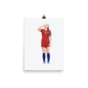 Alex Morgan USA Women's Football Poster