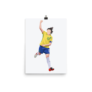 Marta Brazil Women's Football Poster