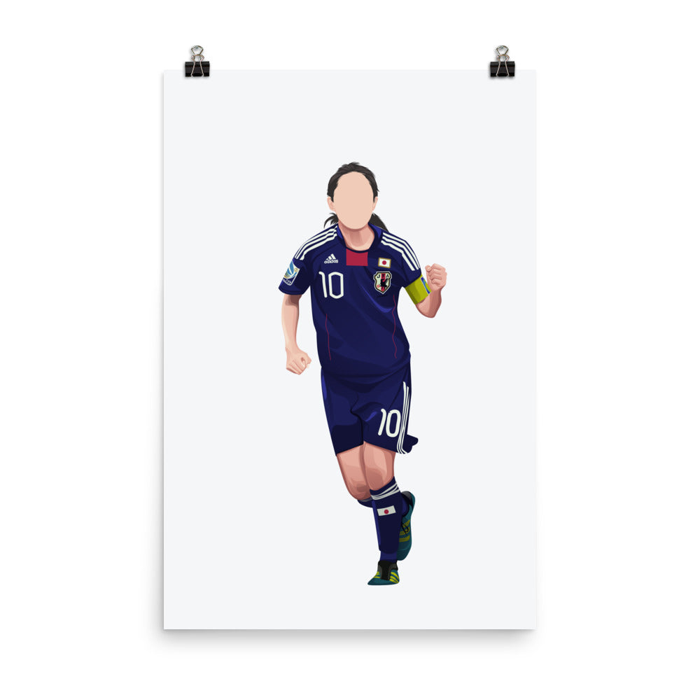 Homare Sawa Japan Women's Football Poster