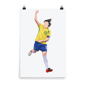 Marta Brazil Women's Football Poster