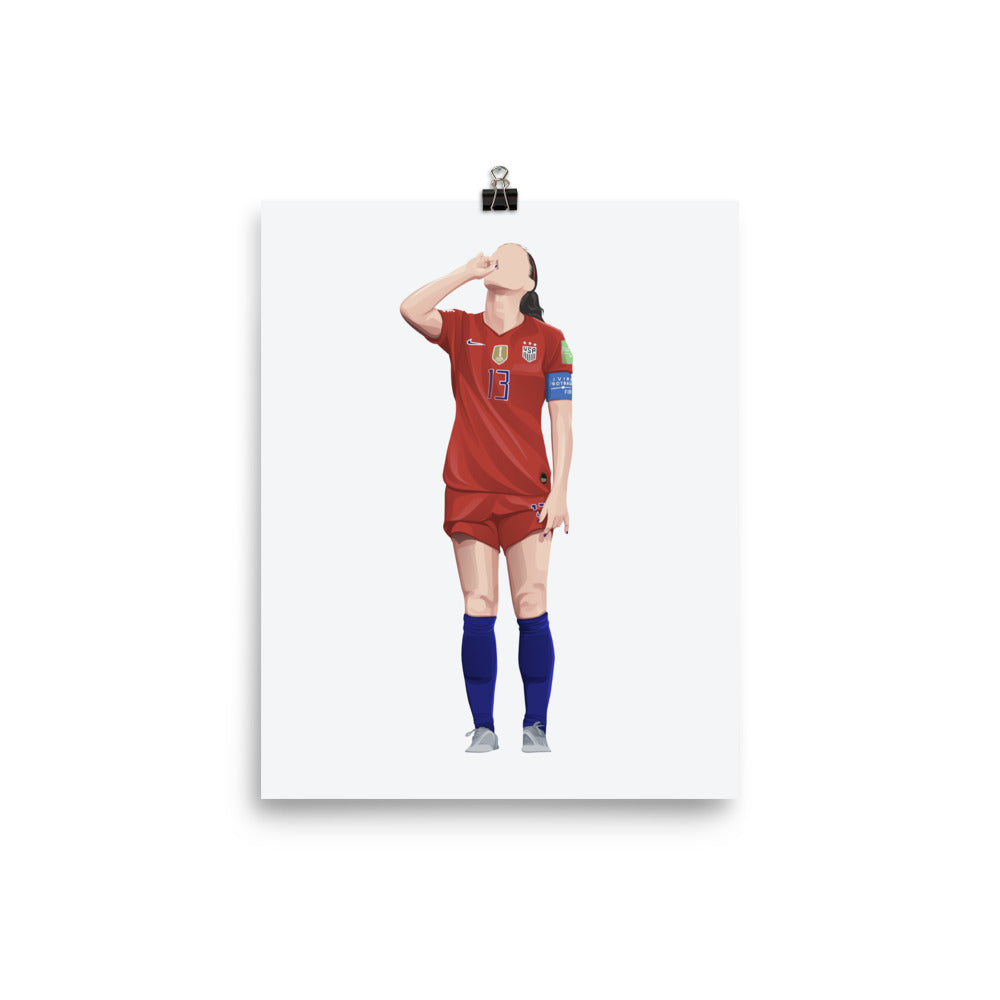 Alex Morgan USA Women's Football Poster