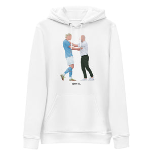 Erling Haaland and Pep Hoodie